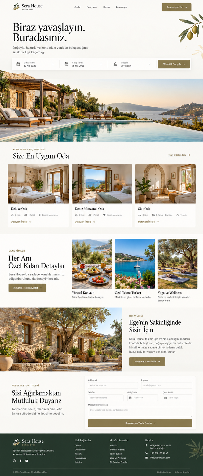 Butik Otel site tasarımı önizlemesi