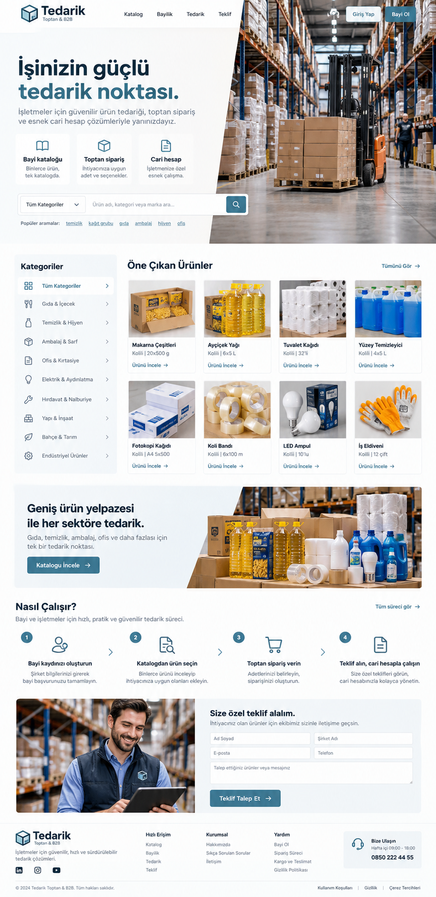 Toptan & B2B site tasarımı önizlemesi