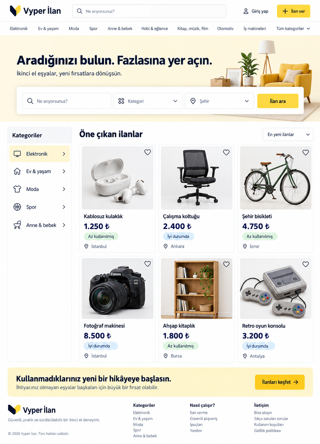 Vyper İlan tam sayfa önizlemesi